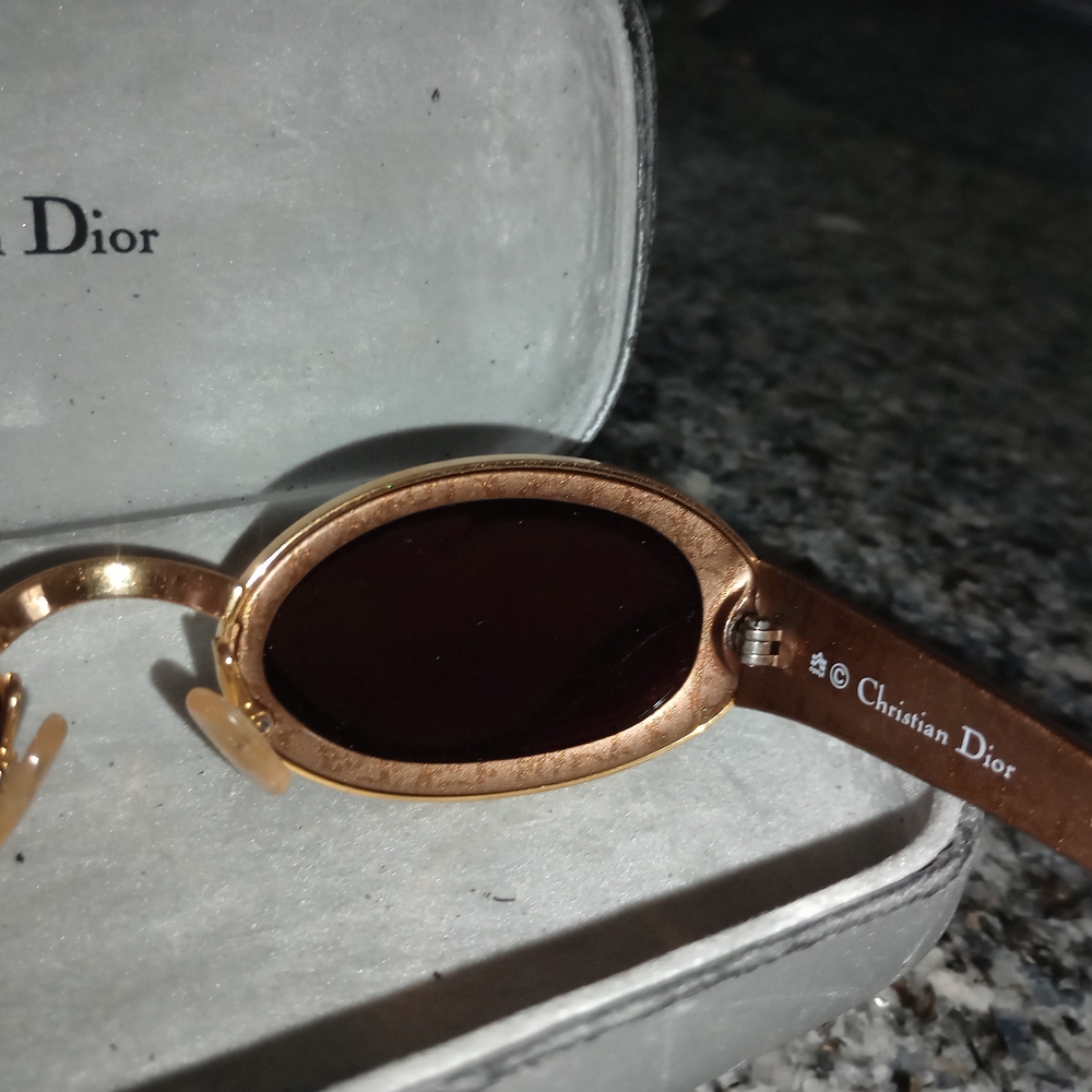 Dior Gold and Brown Sunglasses